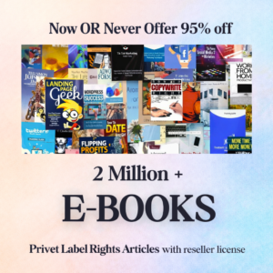 2 Million+ Ebooks + 2 Million PLR Articles Bonus with reseller rights