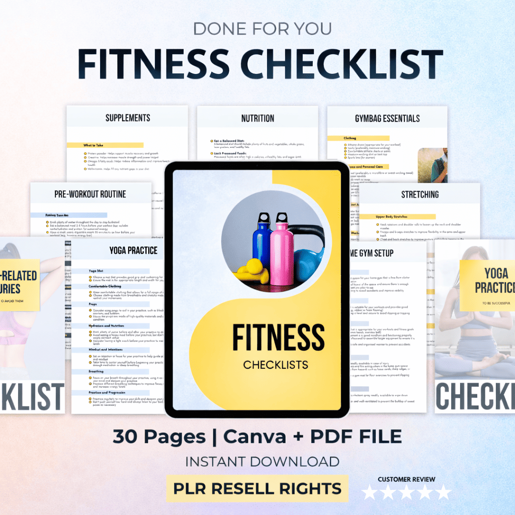 Done For You Fitness Checklist: Rebrand & Resell Instantly