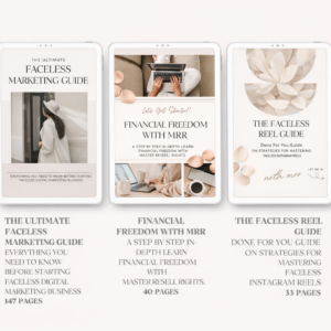Start Your Digital Shop: 22 Faceless Marketing Products (100% Resell Rights)