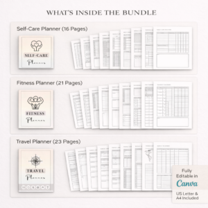 Adhd planner printable, Adhd life planner, adhd digital planner, adhd self care daily planner, Editable Adult ADHD Productivity journal, pdf