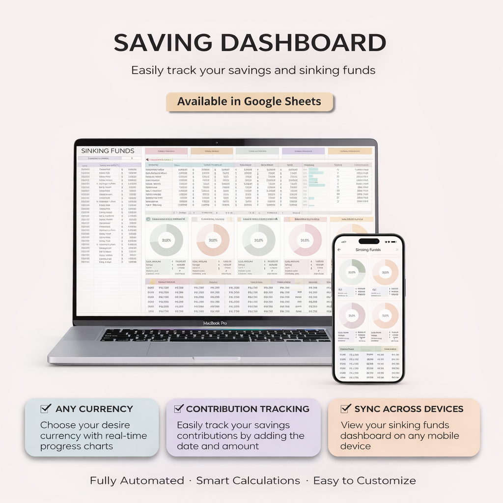 Annual & Monthly Budget Spreadsheet Google Sheet Template Financial Planner Debt payoff Snowball Saving Subscription Income Expense Tracker - Image 4
